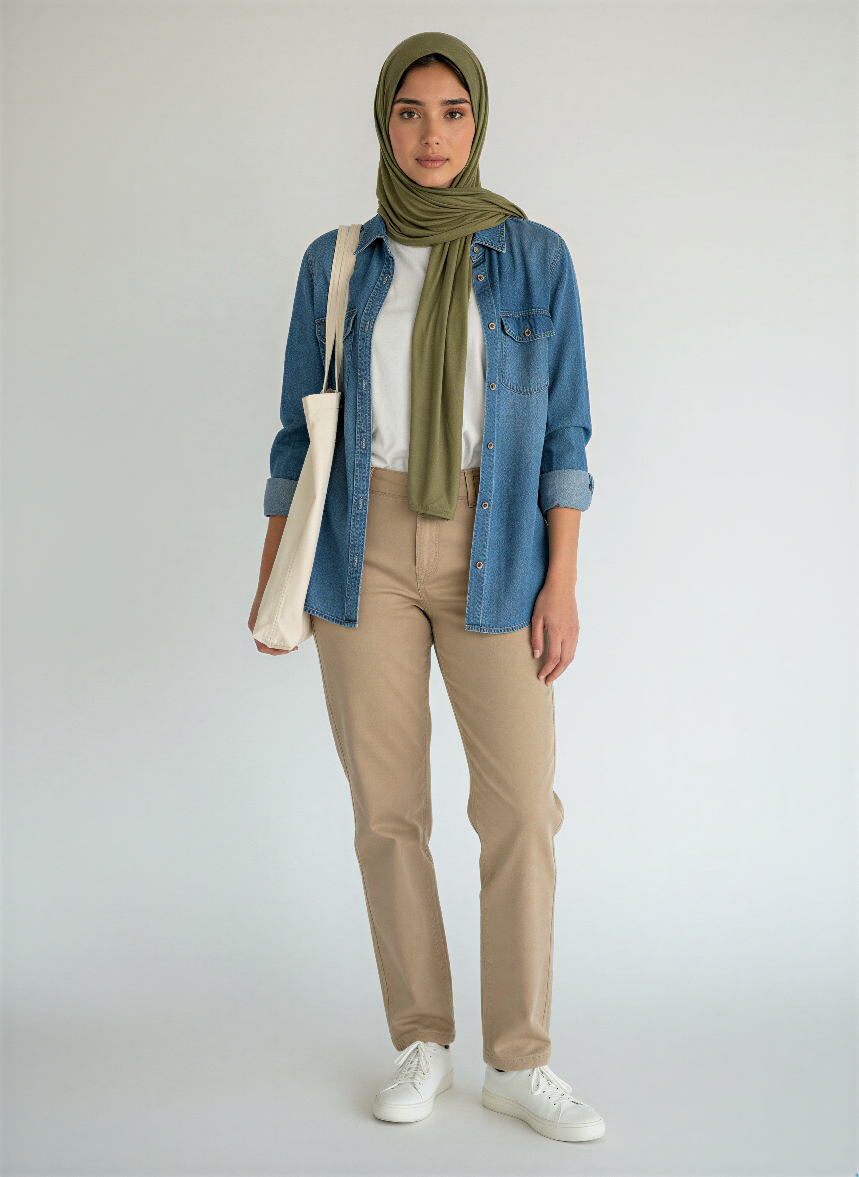 AI fashion model wearing Modern kaftans - Vivid colors, clean edges